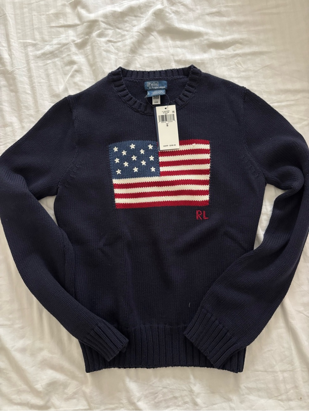 Polo by Ralph Lauren women’s Navy Flag Crewneck Sweater